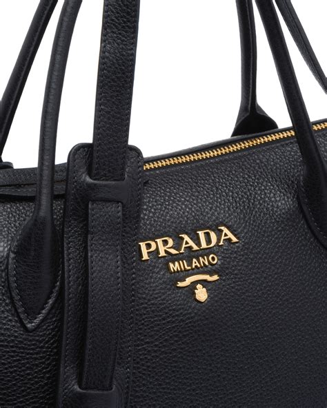 prada borsa a mano in pelle calf nero 8059593985104|Borse Prada in Pelle Nero .